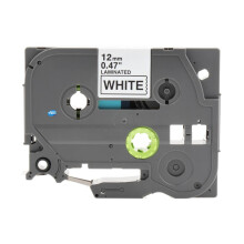 Label Tape Compatible with Brother PTouch 12 mm x 8 m TZe131, TZe231, TZe431, TZe531, TZe631, TZe731 White, Black Text