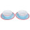 Stylish Outdoor Dining Collection, Melamine Dinnerware Set with Pale Blue Grid Pattern 3