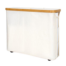 Toilet Paper Bin 23L Capacity Oxford Cloth Paper Storage Basket Dustproof Beige Bathroom Organizer
