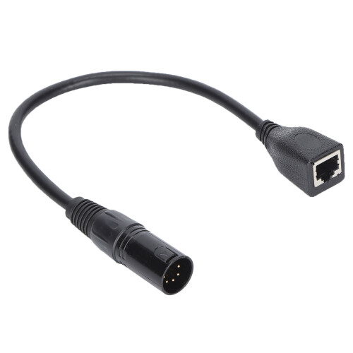 Προσαρμογέας καλωδίου φωτισμού DMX, 5 ακίδων XLR αρσενικό σε RJ45 θηλυκό, ανώτερη 2