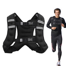 Weighted Vest 2kg 5kg 10kg for Men and Women, Running and Walking Weight Vest with Convenient Pocket and Reflective Stripe 12LBS