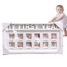 First Year Photo Frame Baby's First Twelve Months Alphabet Picture Frame For Nursery Wall Frame Or Tabletop Keepsake