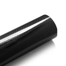 5D Carbon Fiber Vinyl Car Wrap Film Black 50cm x 152cm Scratch Protection Bubble Install