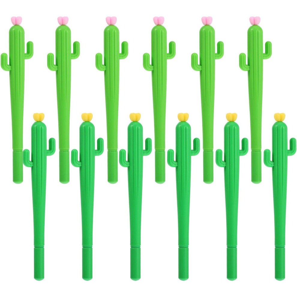 Smooth Writing Cactus Shaped Gel Ink Pen, Perfect Gifts With Refillable Eco-Friendly Materials, Ergonomic Design Ensures Comfort, Creative Design For