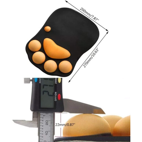 Mousepad με νύχια γάτας, αντιολισθητική βάση Sbr, επιφάνεια από ύφασμα Milk Silk με 2