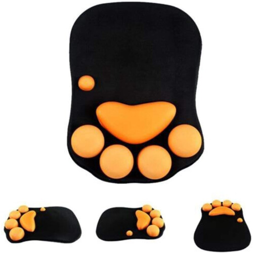 Mousepad με νύχια γάτας, αντιολισθητική βάση Sbr, επιφάνεια από ύφασμα Milk Silk με 1