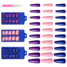 Ongles longs en acrylique, couleurs naturelles et tendance, finition mate orange clair, pour femmes, adolescentes et enfants. Pose facile grâce à