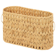 Bathroom Storage Basket Toilet Paper Holder, Slim Woven Organizer with Handle for Small Spaces