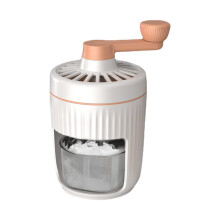 Manual Ice Crusher with Stainless Steel Blades, Fast Ice Shaving for Snow Cones and Drinks