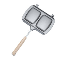 Double Sided Sandwich Maker NonStick Frying Pan for Fast Heating and Easy Clean in Dorm or Office