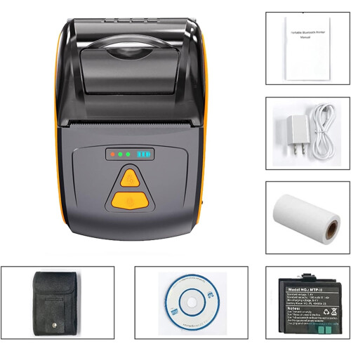 Portable Mini Receipt Printer 58mm Thermal Wireless Bluetooth USB TypeC POS Printer For Mobile And Computer Blue 2