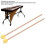 1 Pair Yellow Marimba Mallets Maple Handles Medium Hard Yarn 3