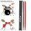 2Pcs Red Mahogany Drum Sticks MD83 EcoFriendly Strong Gravity 6
