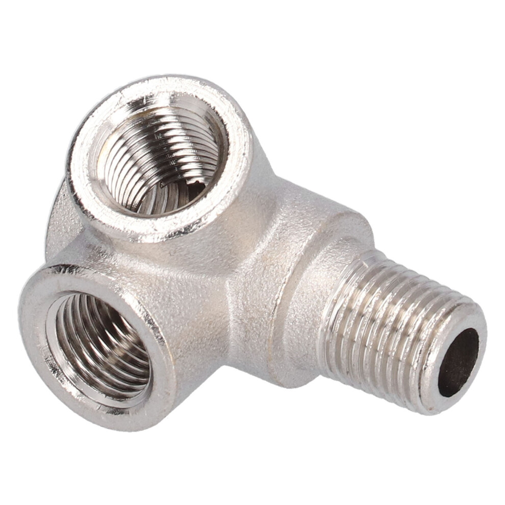 4-Way Brass Side Outlet Bracket For Inverter Air Compressors, 12X12x12x13mm 5021382438675