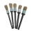 Set di 5 pennelli per detailing auto - Manico nero, 21 cm 9