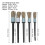 Set di 5 pennelli per detailing auto - Manico nero, 21 cm 5