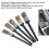 Set di 5 pennelli per detailing auto - Manico nero, 21 cm 10