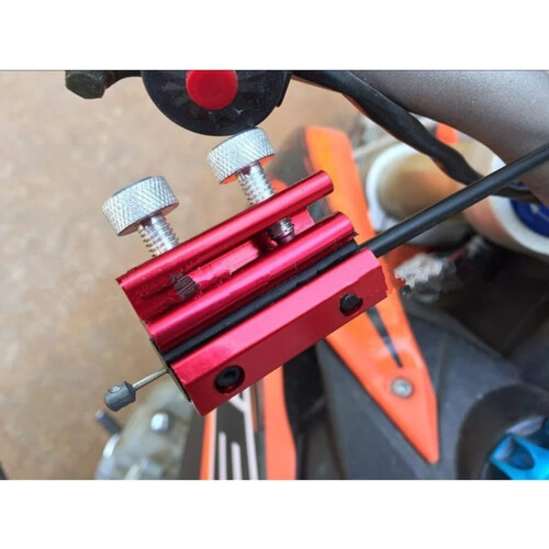 Universal Motorcycle Throttle Cable Lubricator Durable Aluminum Cable Oiler Tool Black 2
