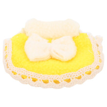 Mantello da criceto con fiocco in pile - Giallo L