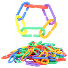 Bird Educational Plastic Chain Toy with Clips & Hooks for Parrots & Small Birds