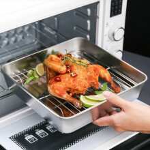 Heavy Duty Stainless Steel Roasting Pan with Rack and Handles for Turkey and Vegetables