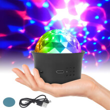 Mini Disco Ball USB Party Lights VoiceControlled LED Rechargeable for Parties Birthdays Car Decor