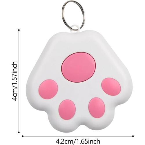 Waterproof Pet Tracking Device Cat Claw Shape Long Standby RealTime Item Tracker Pink 2