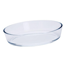 Borosilicate Glass Baking Dish Oval Temperature Resistant Oven Safe Tray for Casserole Pizza