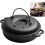 Large Cast Iron Roasting Pan with Lid for Even Heat Distribution and MultiCooking Methods 2