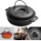 Large Cast Iron Roasting Pan with Lid for Even Heat Distribution and MultiCooking Methods 4