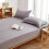 Double Bed Sheet Cotton Fitted Sheet 90x200+30cm Solid Color With Elastic Band Four Corners 4