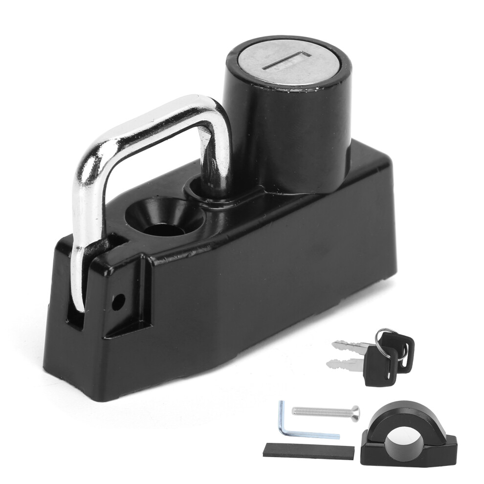 Heavy-Duty Helmet Lock - Adjustable Handlebar Compatible Anti-Theft Security Lock For Motorbike Scooter Street Bike, Made From Corrosion Resistant 9138057739855