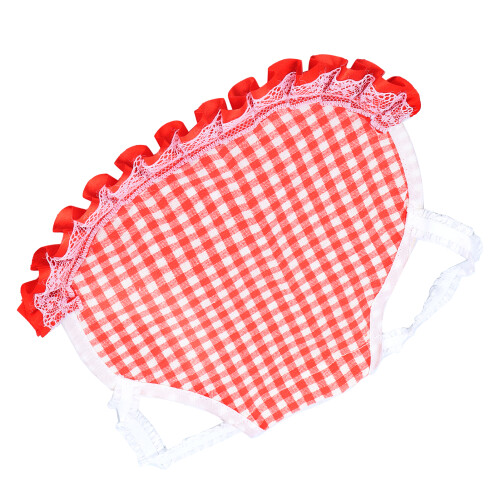 Rote Hähnchen-Sattelschalenträgerweste mit Elastikband, 22x20cm 2