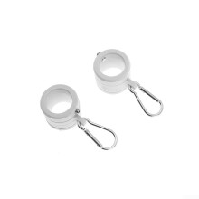 Flag Pole Rings 360 Rotating AntiTangle Adjustable Fit for 0.751 Inch Poles RustResistant Set of 2