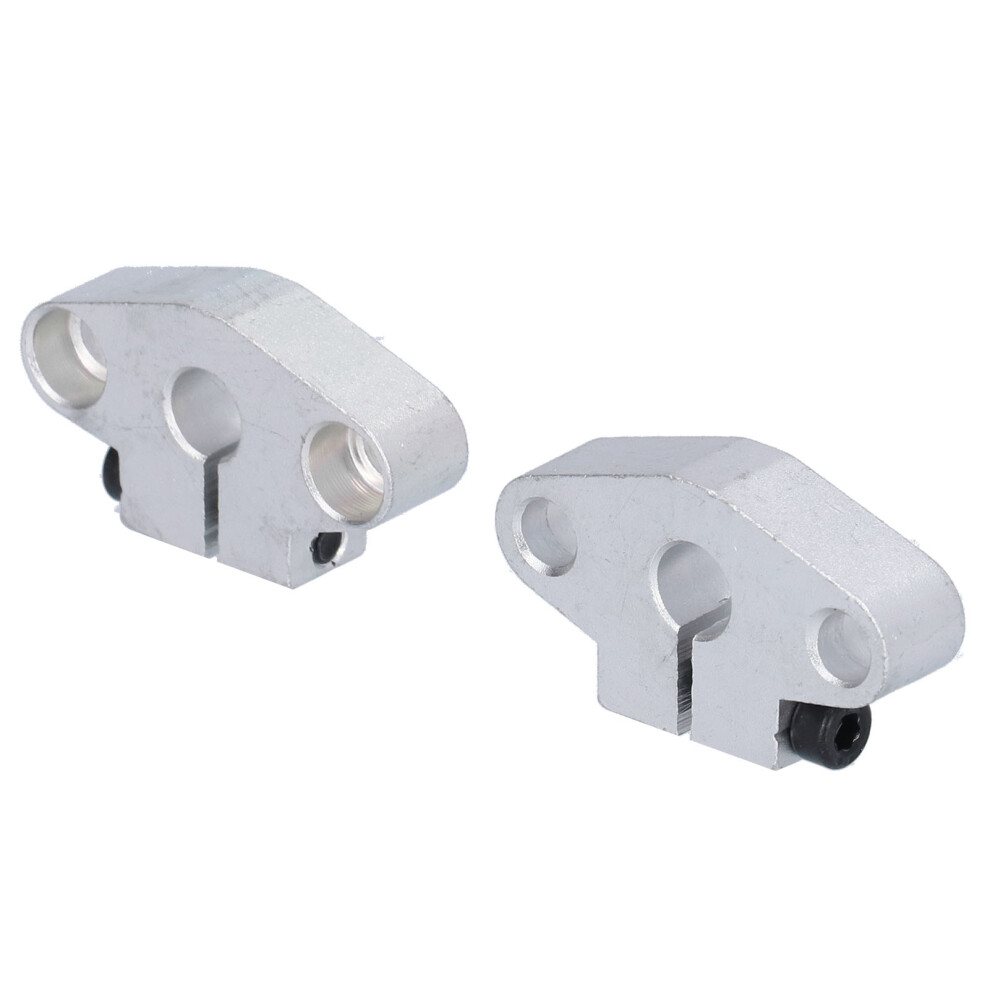 Chrome Plated 2Pcs Cnc Shf8 Linear Rail Shaft Flange Supports Horizontal Mount 7611377688888