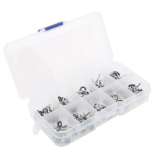 100 Stück Keramik Angelrutenführer-Ring Set Edelstahl, Größenvielfalt