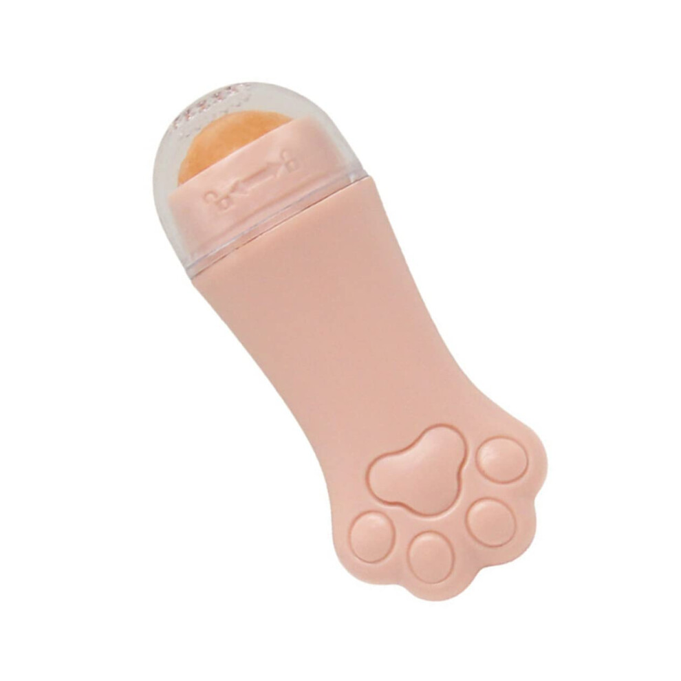 Pink Volcanic Face Roller For Oily Skin With Instant Oil Absorption Reusable Cat Design