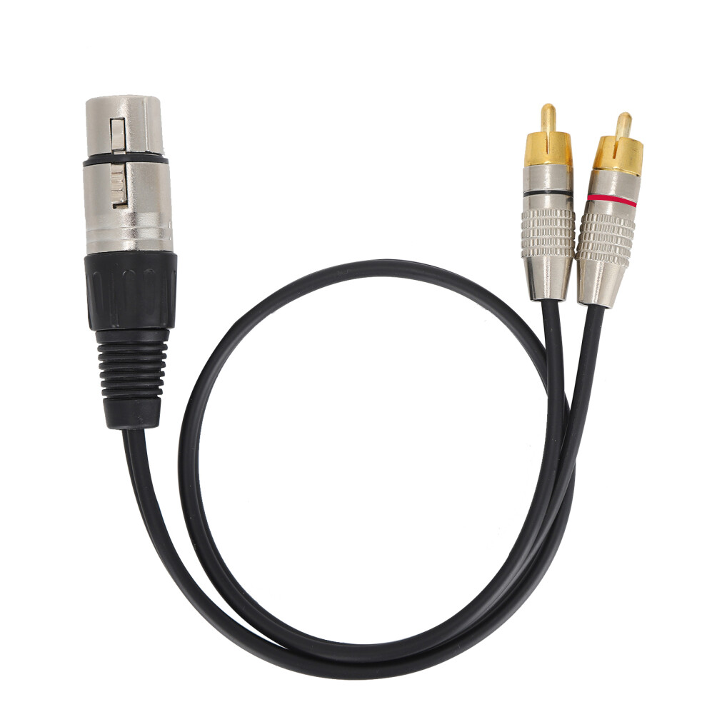 Xlr To Rca Cable Professional Audio Adapter, Dual Xlr To Dual Rca High Quality Signal Transmission Unbalanced Audio Connection With Plated Plug Gold 9169997953223