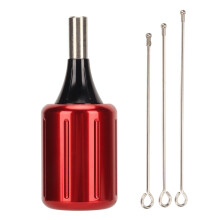 Cabo de tatuagem com design ergonômico, feito em aço inoxidável médico resistente ao desgaste, autoclavável e usinado em CNC, para agulhas