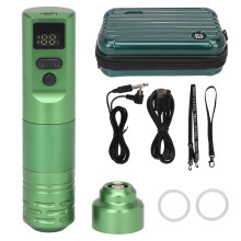 Caneta de tatuagem profissional sem fio com motor de copo oco, controle de voltagem de 512V e display OLED. Ampla aplicação, fácil de usar, ideal