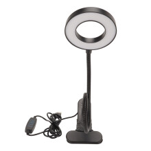 Øjenvenlig skrivebordslampe med justerbar farvetemperatur, fuldspektret LED, dæmpningsfunktion til naturligt lys, fleksibel svanehals, ingen