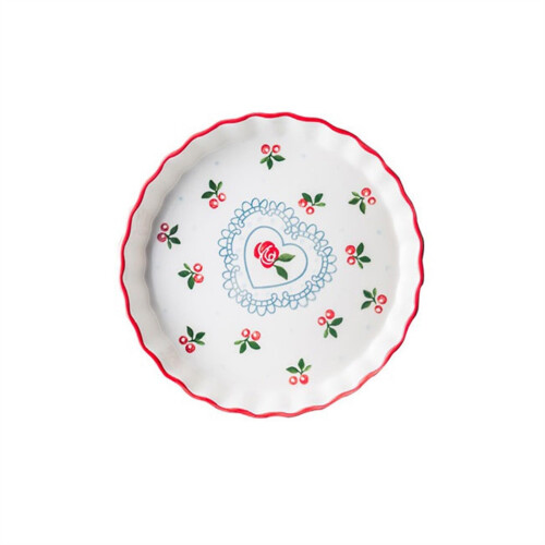 9.5 Inch Ceramic Pie Plate Baking Dish, Oven Safe,  Temp Resistant, Large 935ml Capacity
