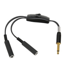 Stereo Y kábel adaptér 1/4" zástrčka na dva jacky vysoká vodivosť stabilný prenos prúdu USB-C port nabíjanie kompatibilný pre halloweenske