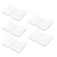 10 pezzi di elettrodi riutilizzabili TENS 7x10cm, Patch adesivi in hydrogel