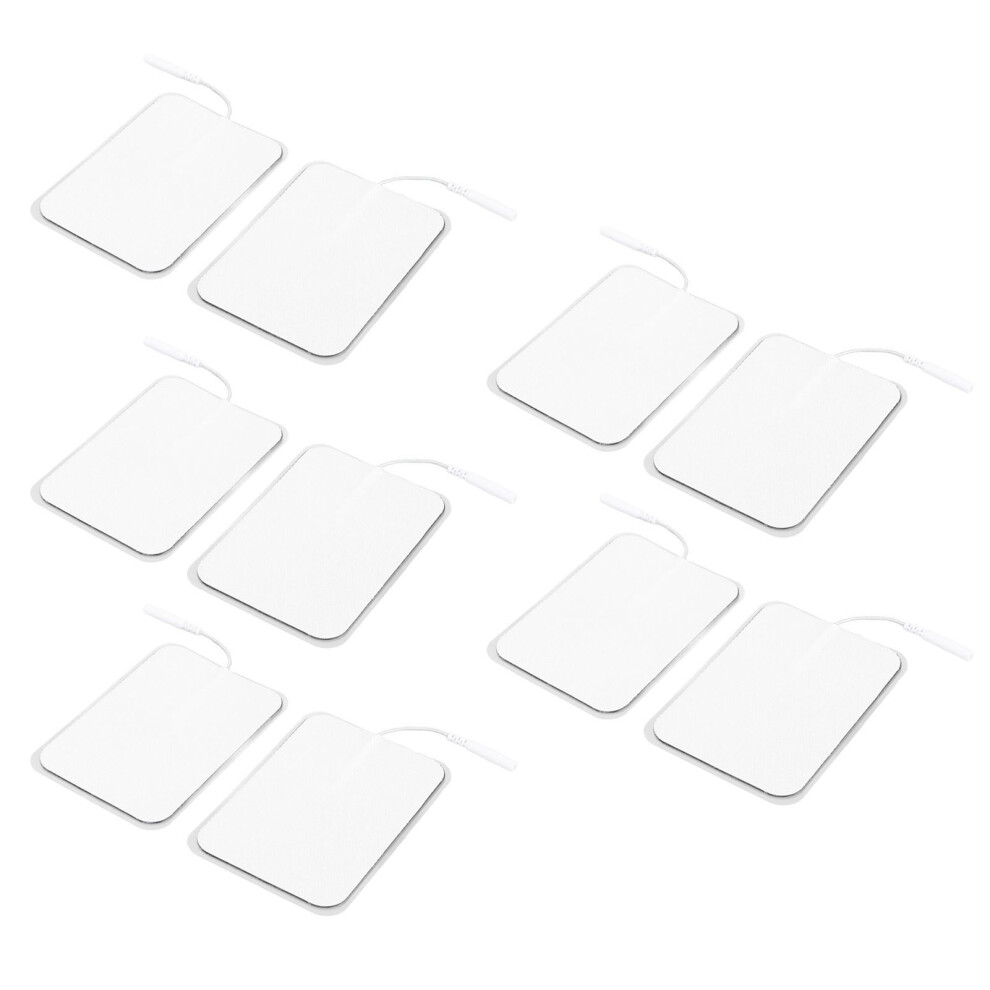 10Pcs 7x10cm Reusable TENS Electrode Patches Hydrogel Pads 2.0mm