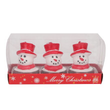 Christmas Snowman Shaped Candles Festive Design Decorative Candles With Delightful Scent Thoughtful Gift Versatile Display Smokeless Long Burning Par