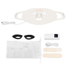 Mască facială cu LED pentru reînnoire celulară neinvazivă, terapie cu lumină cu reglare personalizabilă a luminozității și protecție a