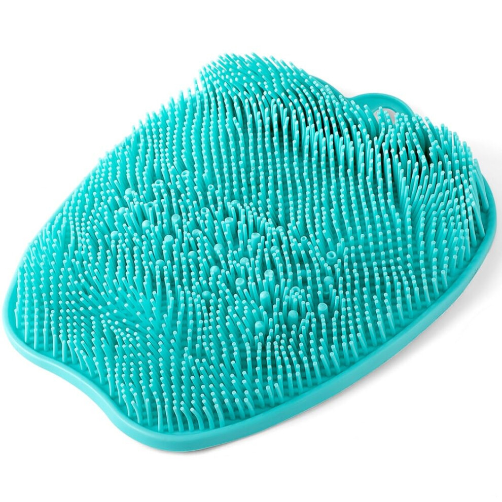 Silicone Foot Scrubber with NonSlip Suction Cups, Shower Foot Massager and Cleaner Pad