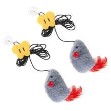 Zelfvermakend, op de deur gemonteerd kattenspeelgoed,-Grijs