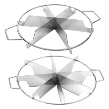 2Piece Stainless Steel Pie Cutter Set 11 Inch with Adjustable Cake and Pizza Slicer Options